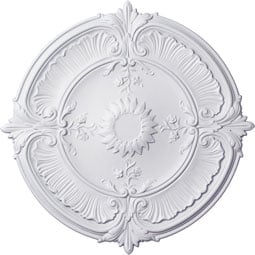 Ekena Millwork - CM30AT_P - Endurathane Attica Acanthus Leaf Ceiling Medallion, 30 1/8"OD x 1 1/2"P (Fits Canopies up to 3 1/4")