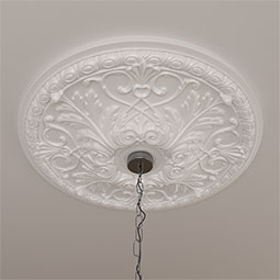 Ekena Millwork - CM32TN_P - Endurathane Tristan Ceiling Medallion, 32 3/8"OD x 3 1/2"P (Fits Canopies up to 6 1/4")