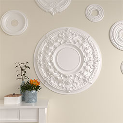 Ekena Millwork - CM32JA_P - Endurathane Jackson Ceiling Medallion, 32 3/4"OD x 2 1/2"P (Fits Canopies up to 13 1/2")