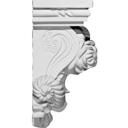 Ekena Millwork - COR08X05X11RO - Endurathane Rose Corbel, 8 1/2"W x 5 1/4"D x 11 3/8"H, Factory Primed