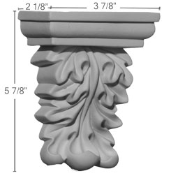Ekena Millwork - COR03X02X05BA - Endurathane Baltimore Corbel, 3 7/8"W x 2 1/8"D x 5 7/8"H, Factory Primed