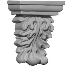 Ekena Millwork - COR03X02X05BA - Endurathane Baltimore Corbel, 3 7/8"W x 2 1/8"D x 5 7/8"H, Factory Primed