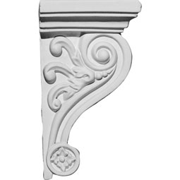Ekena Millwork - COR07X04X07TN - Endurathane Tristan Corbel, 7 1/2"W x 4"D x 7 1/4"H, Factory Primed