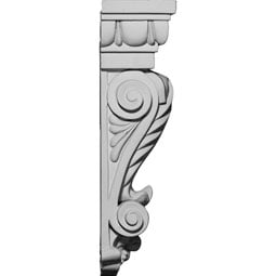 Ekena Millwork - COR05X02X09CO - Endurathane Colton Leaf Corbel, 5"W x 2 5/8"D x 9 3/4"H, Factory Primed