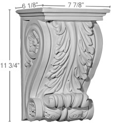 Ekena Millwork - COR08X06X11NE - Endurathane Nexus Corbel, 7 7/8"W x 6 1/8"D x 11 3/4"H, Factory Primed