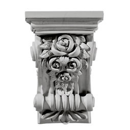 Ekena Millwork - COR04X03X05DU - Endurathane Dublin Corbel, 4"W x 2 3/4"D x 5 5/8"H, Factory Primed