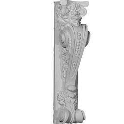 Ekena Millwork - COR08X06X28FA - Endurathane Fairfax Corbel, 8 1/4"W x 6 7/8"D x 28 1/8"H, Factory Primed