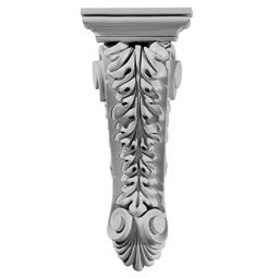 Ekena Millwork - COR06X04X14JA - Endurathane Jackson Single Leaf Drop Corbel, 6 1/8"W x 4 1/4"D x 14 1/2"H, Factory Primed