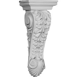Ekena Millwork - COR06X04X14JA - Endurathane Jackson Single Leaf Drop Corbel, 6 1/8"W x 4 1/4"D x 14 1/2"H, Factory Primed
