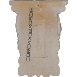 Ekena Millwork - COR04X02X05PA - Endurathane Palmetto Beaded Corbel, 4 3/8"W x 2 1/2"D x 5 5/8"H, Factory Primed