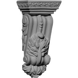 Ekena Millwork - COR02X01X05GR - Endurathane Granada Corbel, 2 3/4"W x 1 5/8"D x 5 1/2"H, Factory Primed