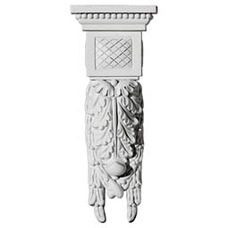 Ekena Millwork - COR04X02X11HA - Endurathane Hampshire Large Drop Corbel, 4 1/4"W x 2 1/2"D x 10 7/8"H, Factory Primed