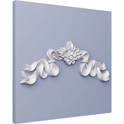 Ekena Millwork - ONL15X06X01VE - Endurathane Versailles Ribbon Onlay, 15 1/4"W x 6 1/4"H x 1"P, Factory Primed