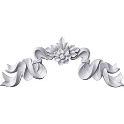 Ekena Millwork - ONL15X06X01VE - Endurathane Versailles Ribbon Onlay, 15 1/4"W x 6 1/4"H x 1"P, Factory Primed