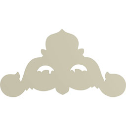 Ekena Millwork - ONL10X05X01MO - Endurathane Monique Beaded Flourish Onlay, 10 5/8"W x 5 3/4"H x 1 3/8"P, Factory Primed (2-Pack)