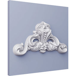 Ekena Millwork - ONL10X05X01MO - Endurathane Monique Beaded Flourish Onlay, 10 5/8"W x 5 3/4"H x 1 3/8"P, Factory Primed (2-Pack)