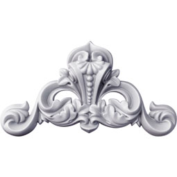 Ekena Millwork - ONL10X05X01MO - Endurathane Monique Beaded Flourish Onlay, 10 5/8"W x 5 3/4"H x 1 3/8"P, Factory Primed (2-Pack)