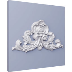 Ekena Millwork - ONL15X09X01HA - Endurathane Hamilton Onlay, 15 1/4"W x 8 1/4"H x 1 1/4"P, Factory Primed