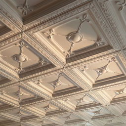 Ekena Millwork - CT24X24CO - Endurathane Colonial Ceiling Tile, 24"W x 24"H x 2 7/8"P. Factory Primed