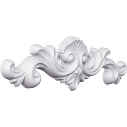Ekena Millwork - ONL14X04X01SH - Endurathane Shell Onlay, 14 3/8"W x 4 1/2"H x 1"P, Factory Primed