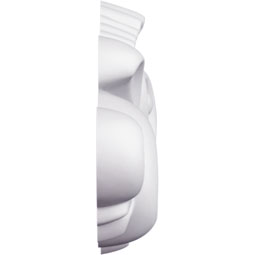 Ekena Millwork - ONL14X04X01SH - Endurathane Shell Onlay, 14 3/8"W x 4 1/2"H x 1"P, Factory Primed