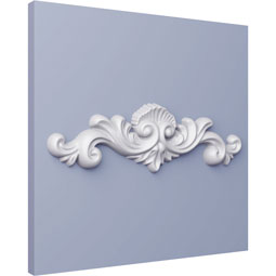 Ekena Millwork - ONL14X04X01SH - Endurathane Shell Onlay, 14 3/8"W x 4 1/2"H x 1"P, Factory Primed