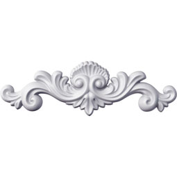 Ekena Millwork - ONL14X04X01SH - Endurathane Shell Onlay, 14 3/8"W x 4 1/2"H x 1"P, Factory Primed