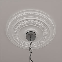 Ekena Millwork - CM18OL_P - Endurathane Oldham Ceiling Medallion, 18"OD x 1 1/4"P (Fits Canopies up to 8 5/8")