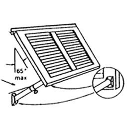 Noralco Industries, Inc. - BAHAMAHARDWAREWOOD - Shutters by Design Bahama Hardware for Authentic Wood Shutter (2 - Telescoping Aluminum Arms, 1 - Aluminum Hinge)