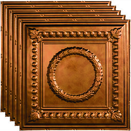 ACP - FROCT - Fasade Rosette Decorative Vinyl 2ft x 2ft Lay In Ceiling TIle (5 Pack)