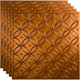 ACP - FRICT - Fasade Rings Decorative Vinyl 2ft x 2ft Lay In Ceiling TIle (5 Pack)