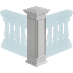 Ekena Millwork - NWLCP - Corner Newel Post w/ Raised Panel