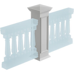 Ekena Millwork - NWLPT - Newel Post for Pass Through