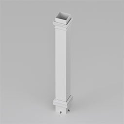 CW Ohio Inc. - ELNSPA - Endura-Lite Column, Square Shaft (Fiberglass), Non-Tapered, Smooth Finish - Ready to be Painted