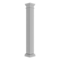 CW Ohio Inc. - ELNSPA - Endura-Lite Column, Square Shaft (Fiberglass), Non-Tapered, Smooth Finish - Ready to be Painted