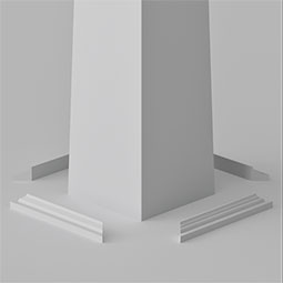  - ELETP_P - Endura-Lite Column, Square Shaft (Fiberglass), Tapered, Smooth Finish - Ready to be Painted, Unsplit/Whole - Type E