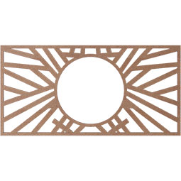 Ekena Millwork - CMWPHO - Hoover Wood Fretwork Pierced Ceiling Medallion