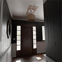 Ekena Millwork - CMWPHO - Hoover Wood Fretwork Pierced Ceiling Medallion