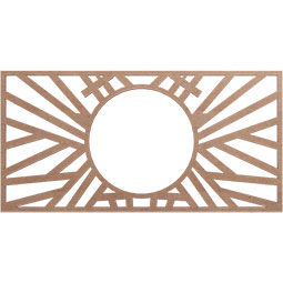 Ekena Millwork - CMWPHO - Hoover Wood Fretwork Pierced Ceiling Medallion