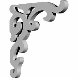 Ekena Millwork - BKT18X17X01AS - Endurathane Ashford Bracket, 1 1/4"W x 17"D x 18"H, Factory Primed