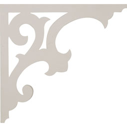 Ekena Millwork - BKT13X14X01CH - Endurathane Chesterfield Bracket, 1"W x 13 3/4"D x 14 5/8"H, Factory Primed