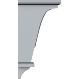 Ekena Millwork - BKT06X12X04BE - Endurathane Bedford Bracket, 4 1/4"W x 6 1/2"D x 12"H, Factory Primed