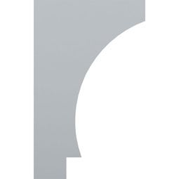 Ekena Millwork - BKT07X11X05DR - Endurathane Dover Bracket, 5 1/2"W x 11 3/4"D x 7 1/4"H, , Factory Primed