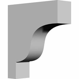 Ekena Millwork - BKT14X15X04WI - Endurathane Wirral Bracket, 4"W x 14"D x 15 3/4"H, Factory Primed