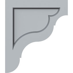 Ekena Millwork - BKT10X12X07NI - Endurathane Niobe Bracket, 7 3/8"W x 10 3/8"D x 12"H, Factory Primed