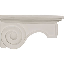 Ekena Millwork - BKT11X06X05GI - Endurathane Giana Bracket, 6 1/4"W x 11 3/4"D x 5 7/8"H, Factory Primed