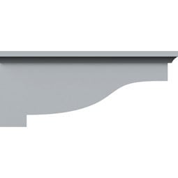 Ekena Millwork - BKT13X06X05DU - Endurathane Dublin Bracket, 6"W x 13 1/8"D x 5 7/8"H, Factory Primed