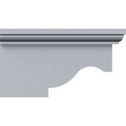 Ekena Millwork - BKT07X04X04LA - Endurathane Lanarkshire Bracket, 4 5/8"W x 4"H, Factory Primed