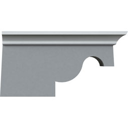 Ekena Millwork - BKT07X04X06NE-L - Endurathane Nexus Bracket, 7 1/2"W x 6 1/4"D x 4"H, Factory Primed