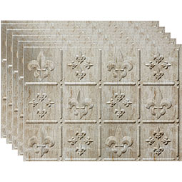 ACP - BP24X18FL - 24 1/4"W x 18 1/4"H Fasade Fleur de Lis Backsplash Panel